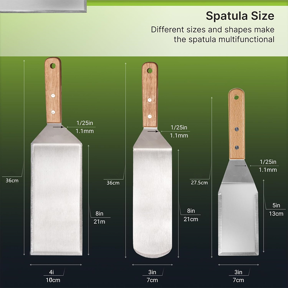 Conjunto de Espátulas de Metal - Okonomiyaki Spatula avaliação e preço